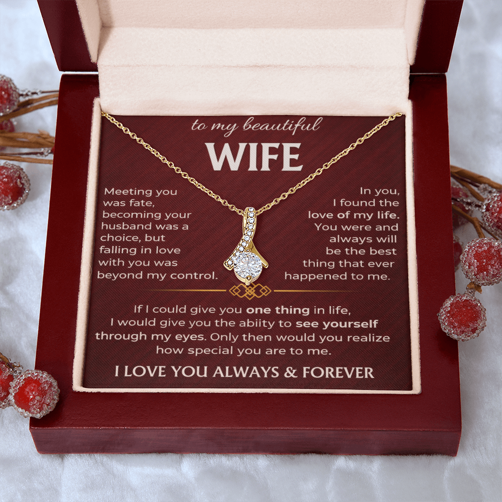 To My Beautiful Wife - Alluring Beauty Necklace