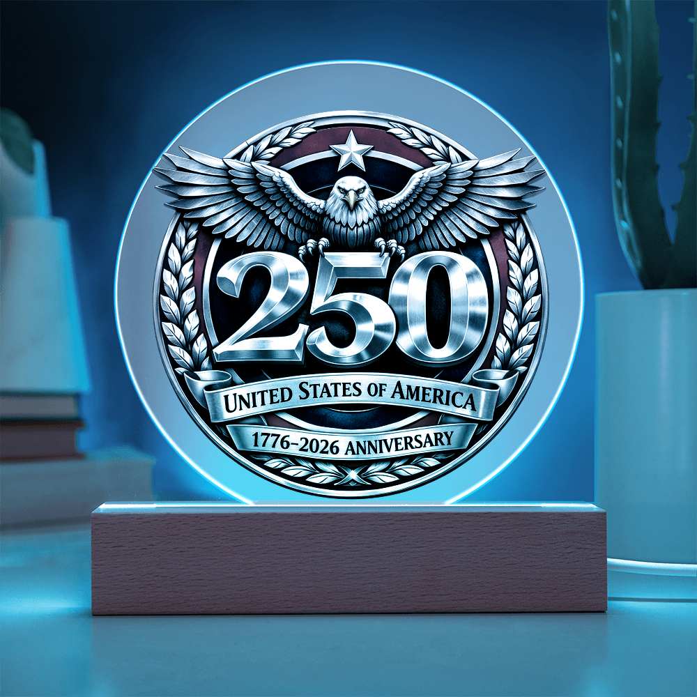 250th United States America - Circle Acrylic Plaque