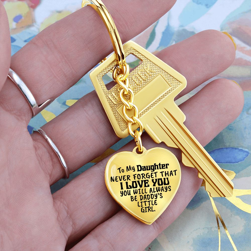 Daddy's Little Girl - Heart Keychain