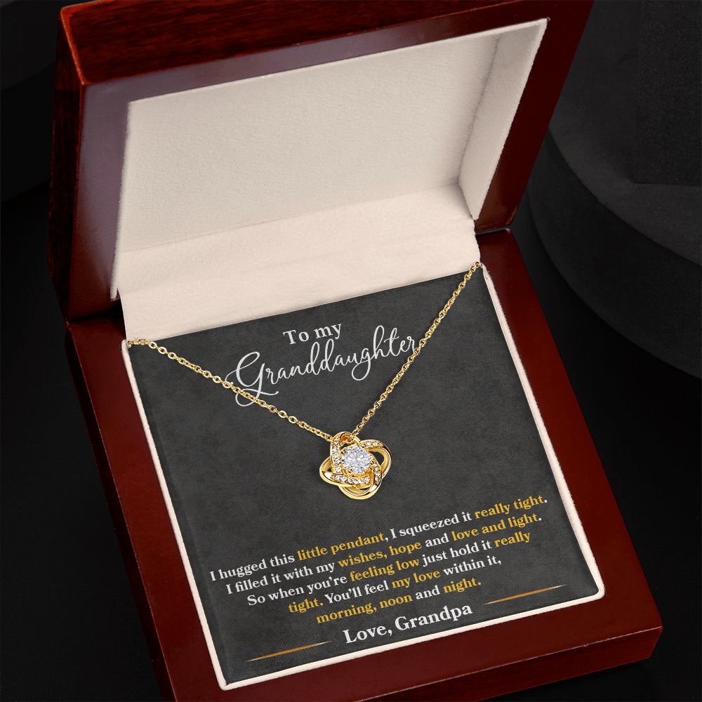 Granddaughter - I Hugged The Little Pendant - Love Grandpa