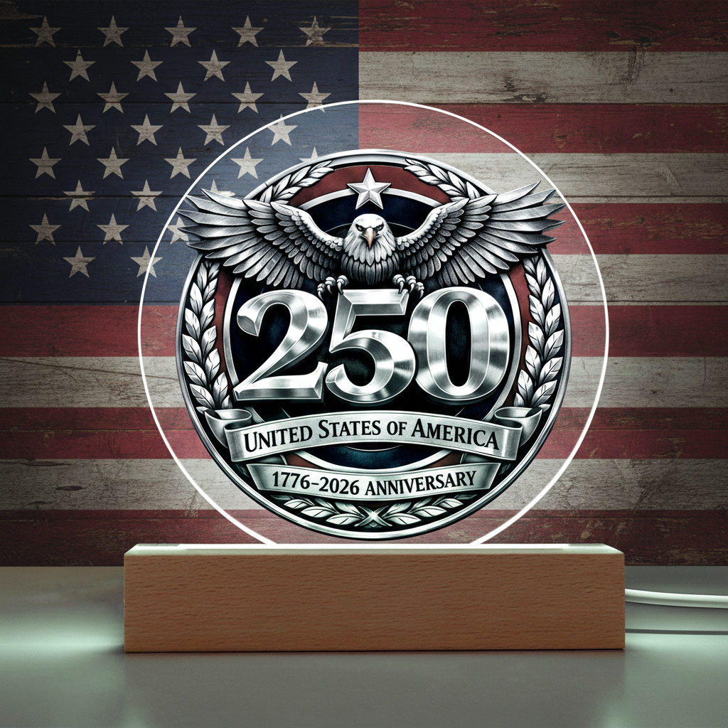 250th United States America - Circle Acrylic Plaque