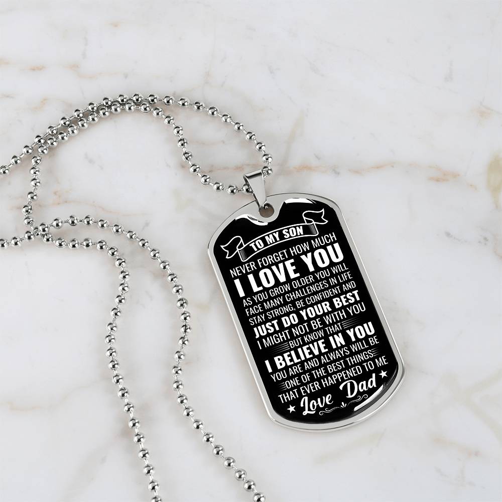 Son - Just Do Your Best - Love Dad -  INCLUDES FREE SHIPPING