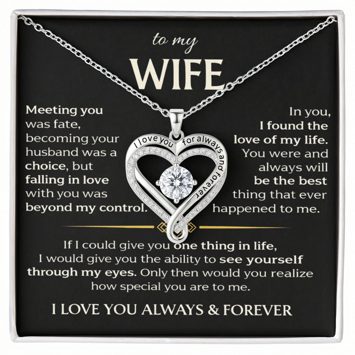 To My Wife - Love You Always Necklace