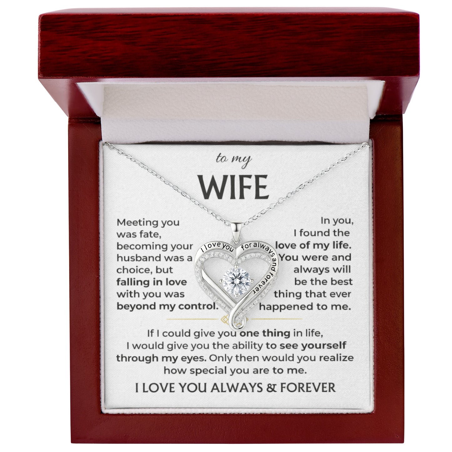 To My Wife - Love You Always Necklace