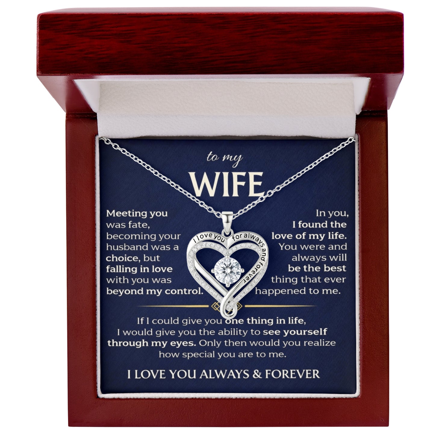 To My Wife - Love You Always Necklace