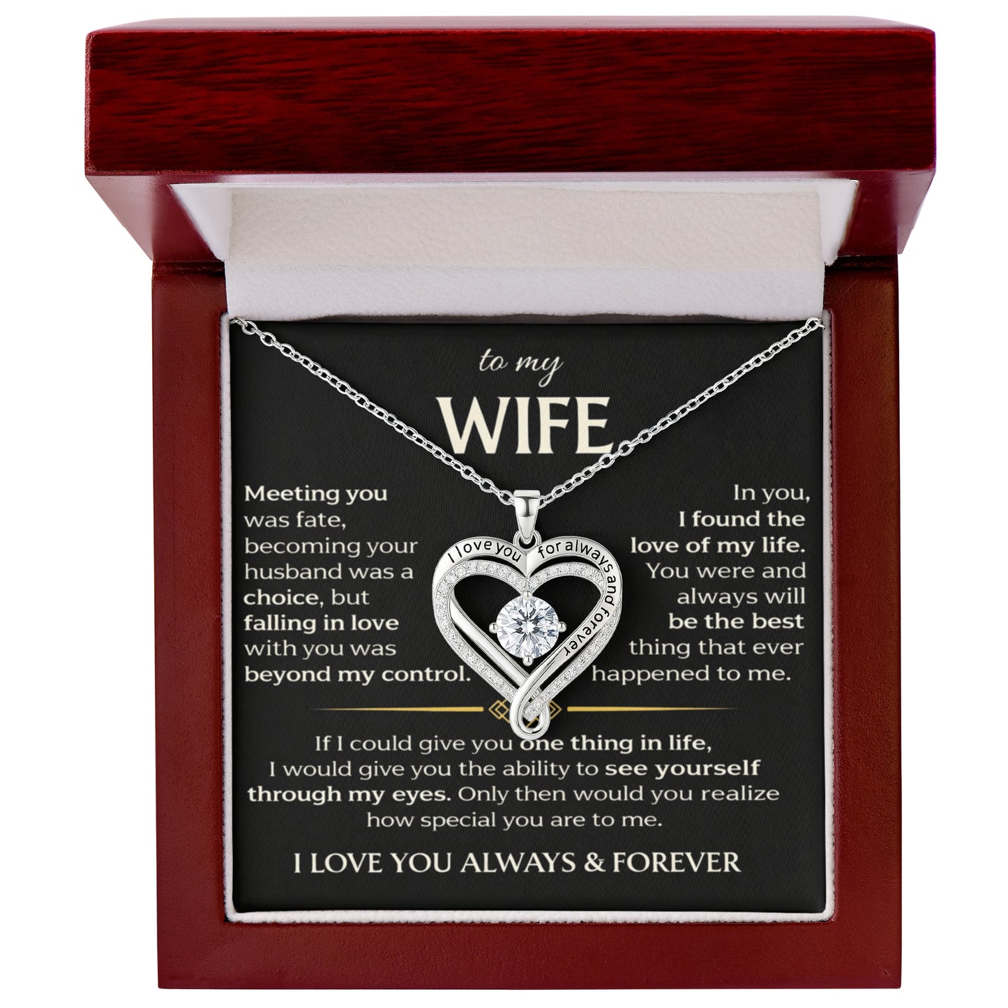 To My Wife - Love You Always Necklace