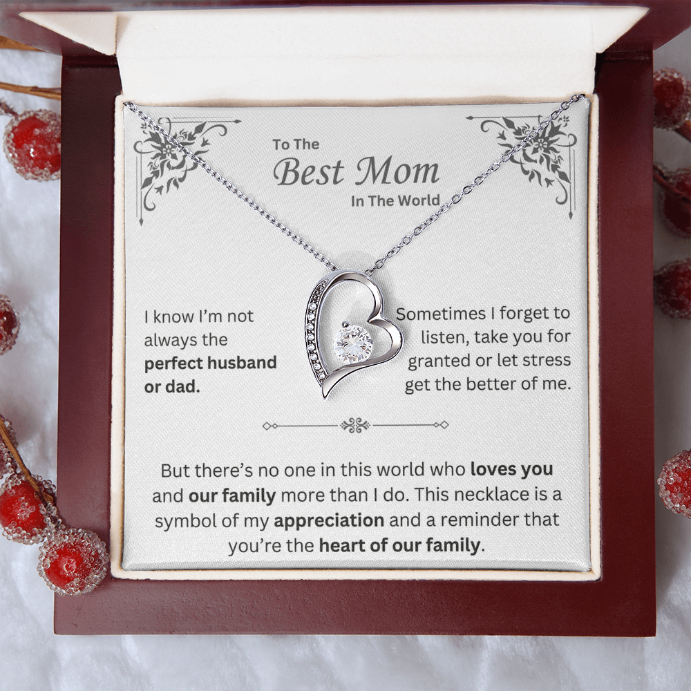 To The Best Mom in The World - Necklace - Mother's Day Gift