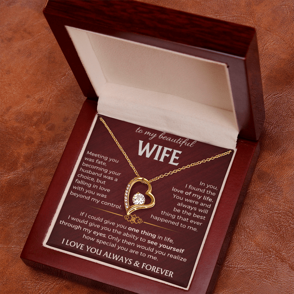 To My Beautiful Wife - Forever Love Necklace