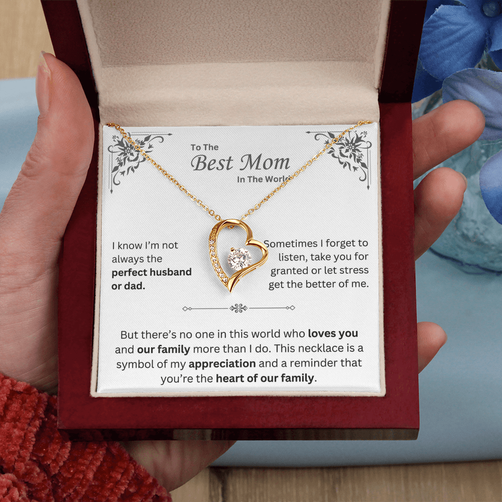 To The Best Mom in The World - Necklace - Mother's Day Gift
