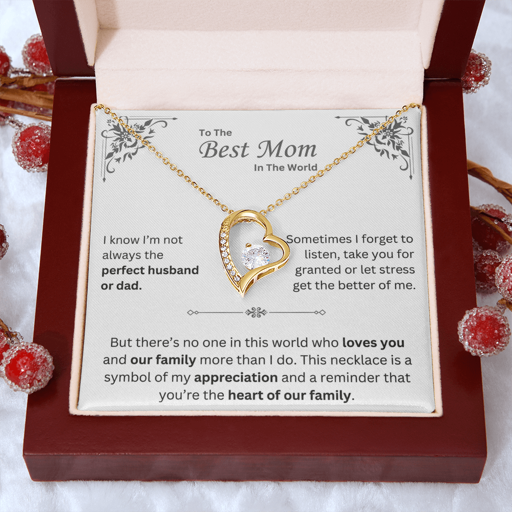 To The Best Mom in The World - Necklace - Mother's Day Gift