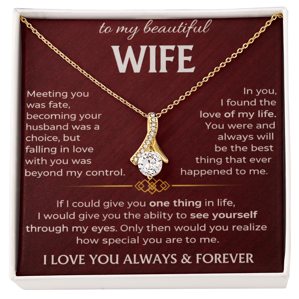 To My Beautiful Wife - Alluring Beauty Necklace