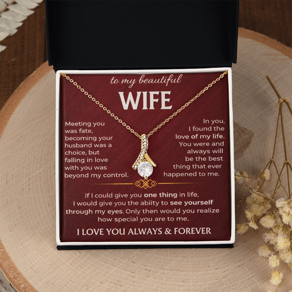 To My Beautiful Wife - Alluring Beauty Necklace