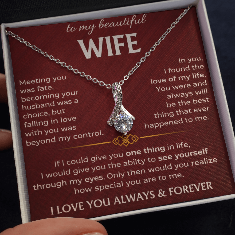 To My Beautiful Wife - Alluring Beauty Necklace
