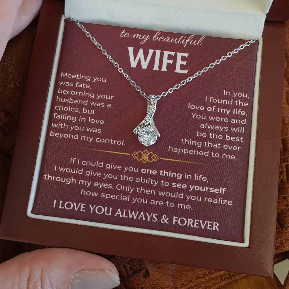 To My Beautiful Wife - Alluring Beauty Necklace