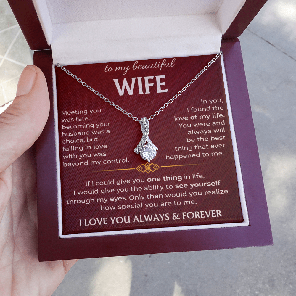 To My Beautiful Wife - Alluring Beauty Necklace
