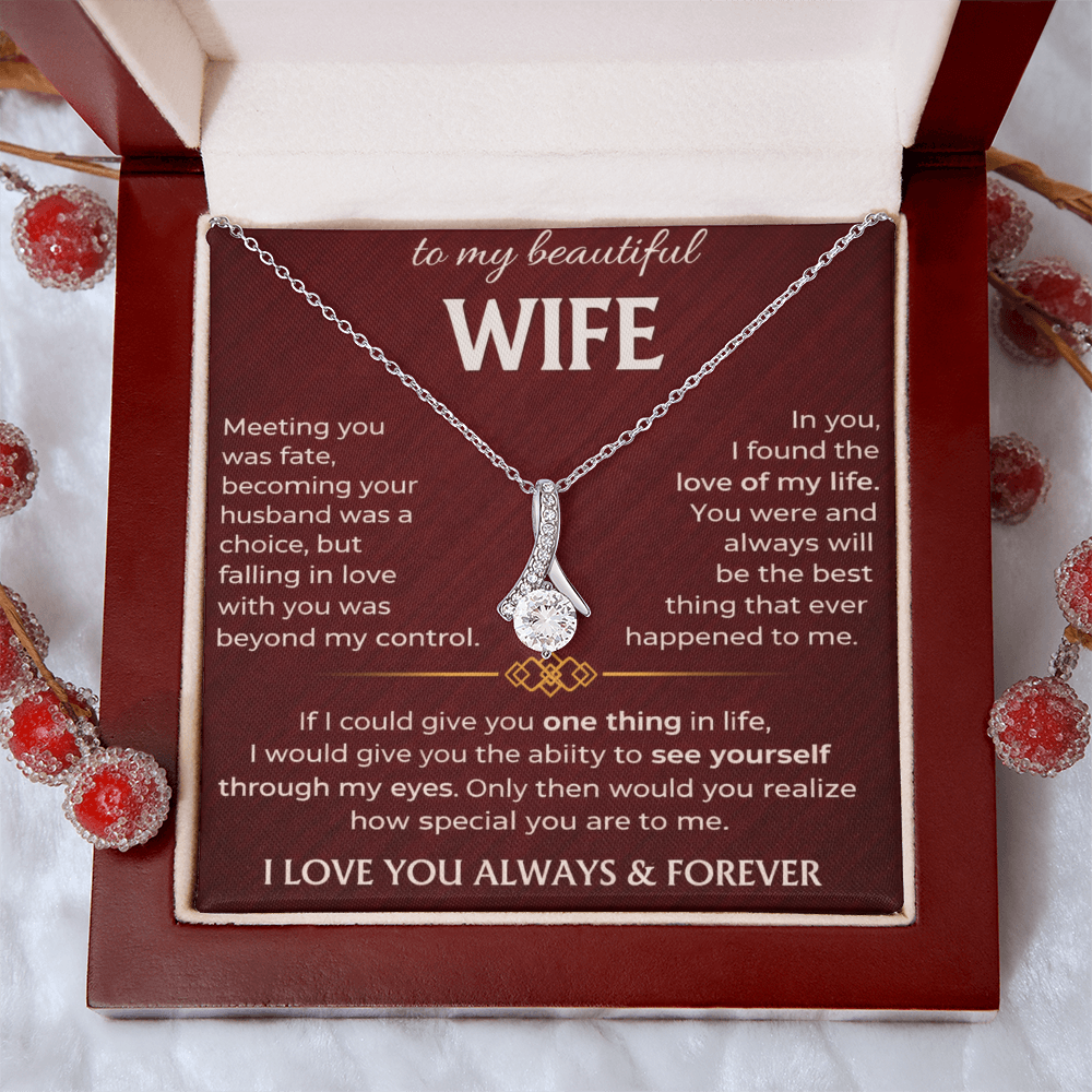 To My Beautiful Wife - Alluring Beauty Necklace