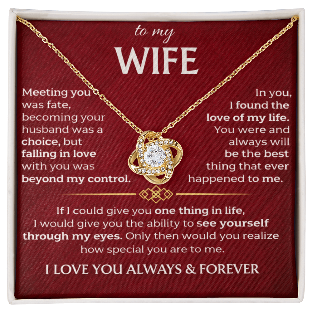 To My Wife - Meeting You Was Fate - Necklace