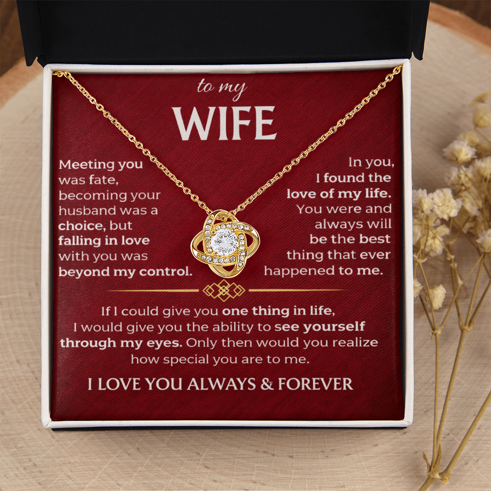 To My Wife - Meeting You Was Fate - Necklace