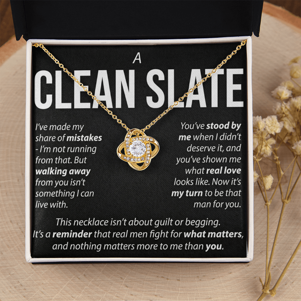 A Clean Slate - Love Knot Necklace - FREE SHIPPING INCLUDING
