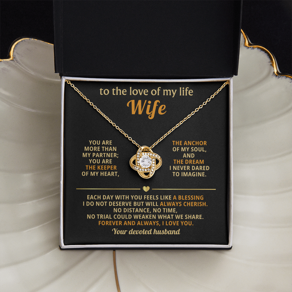 To The Love of My Life - You Are More Than My Partner - Love Knot Necklace - INCLUDES FREE SHIPPING