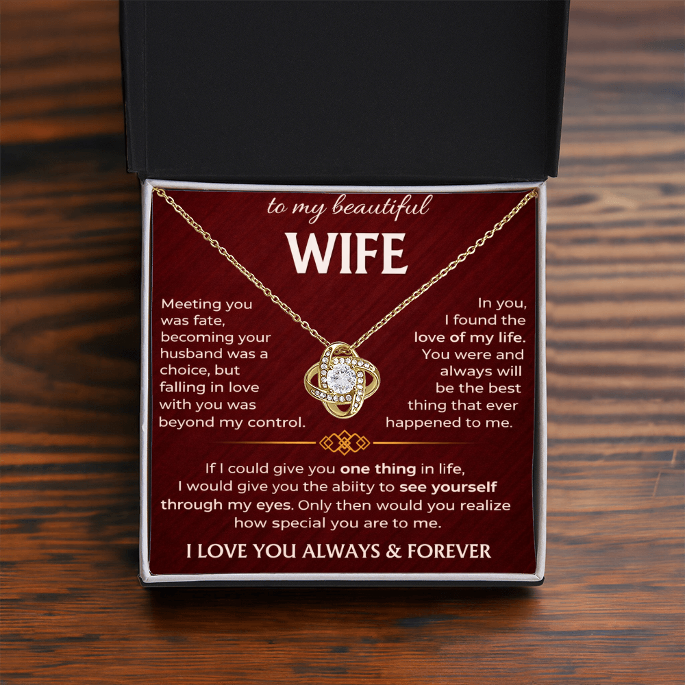 To My Beautiful Wife - Meeting You Was Fate - Necklace