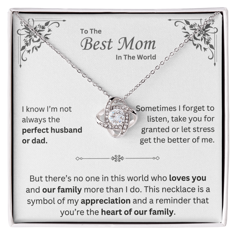To The Best Mom In The World - Necklace - INCLUDES FREE SHIPPING