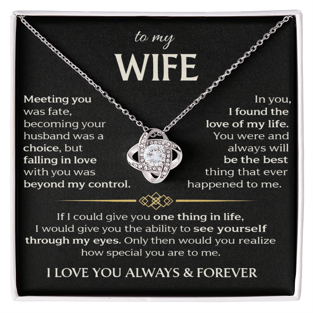 To My Wife - Love Knot Necklace