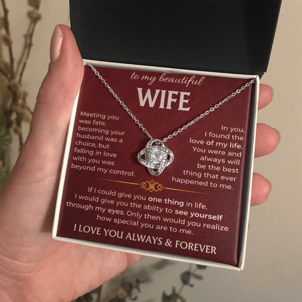 To My Beautiful Wife - Meeting You Was Fate - Necklace