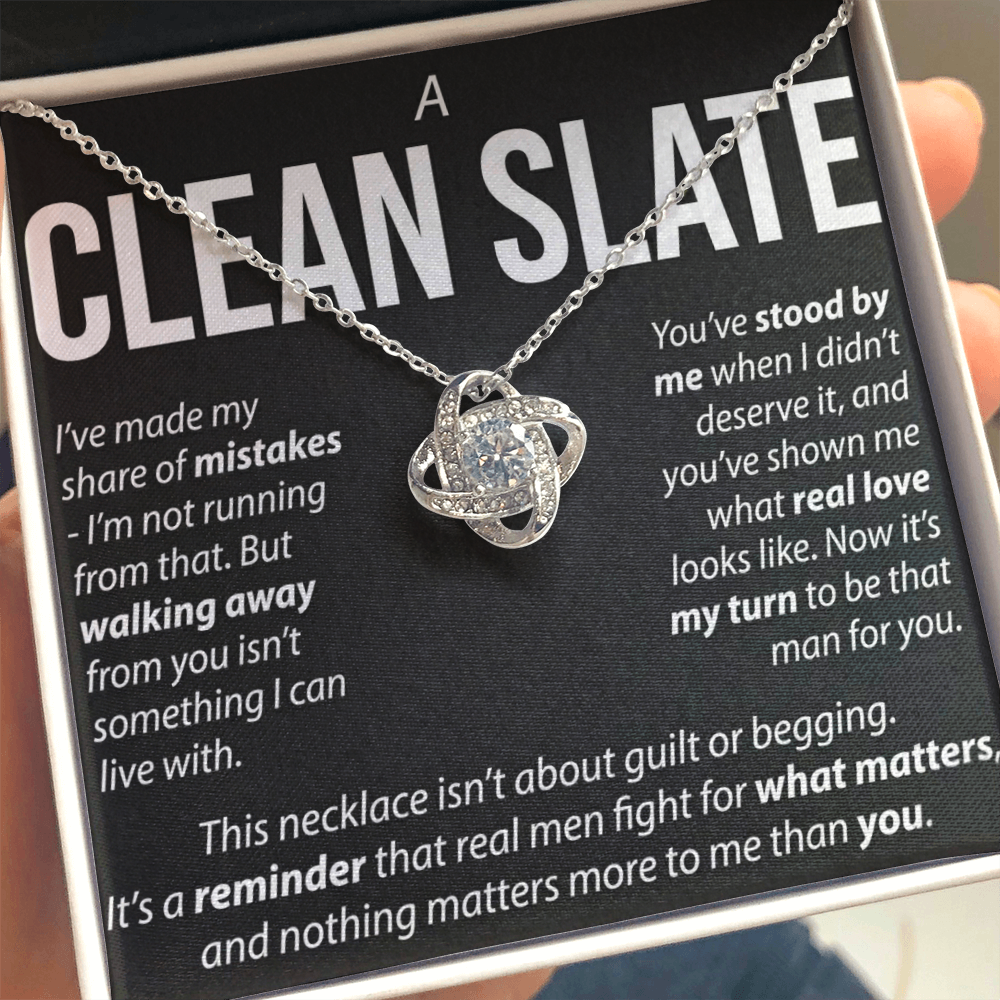 A Clean Slate - Love Knot Necklace - FREE SHIPPING INCLUDING