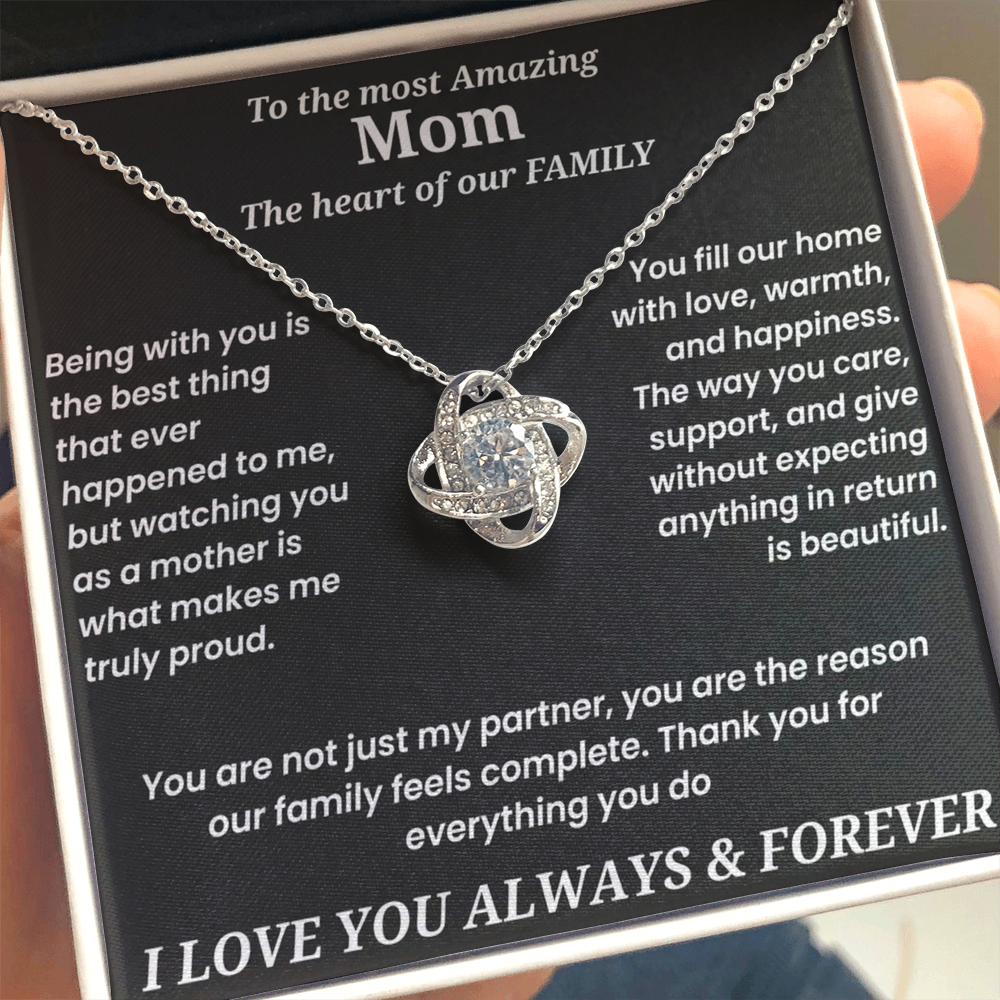 To The Most Amazing Mom - Love Knot Necklace