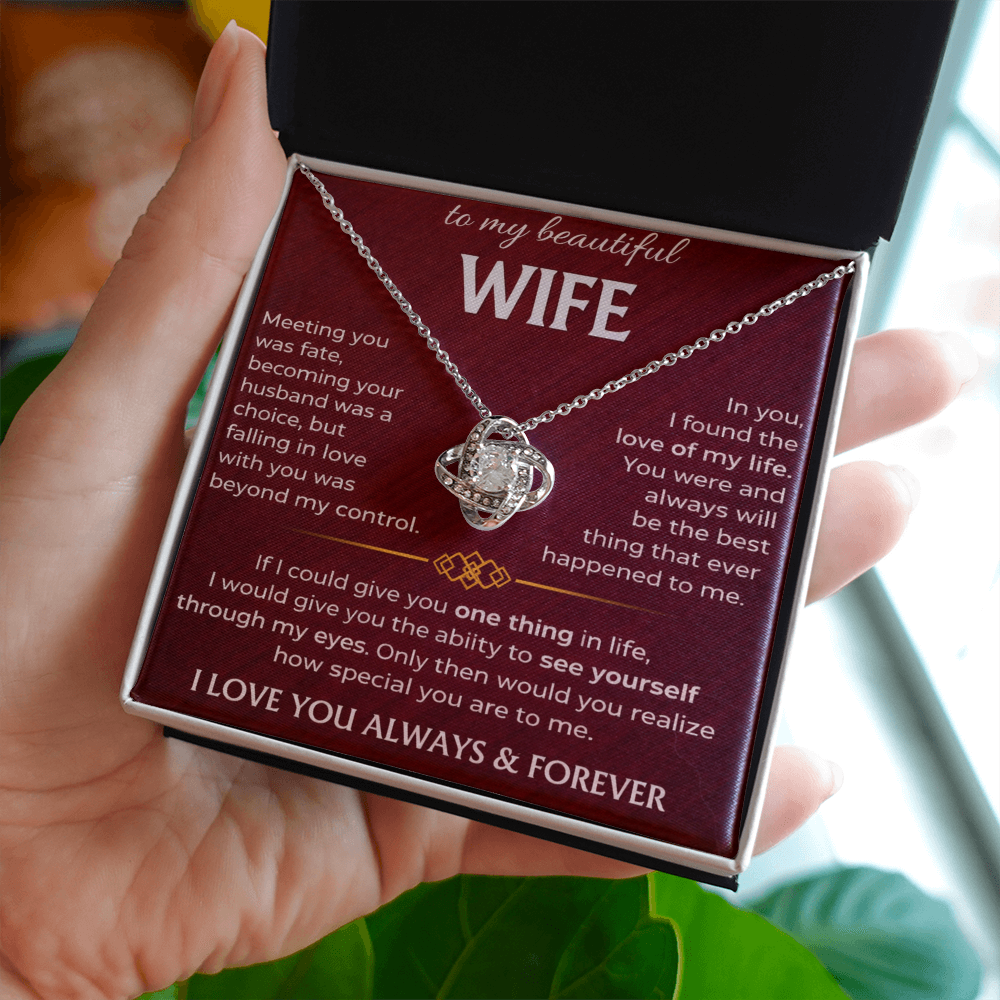 To My Beautiful Wife - Meeting You Was Fate - Necklace