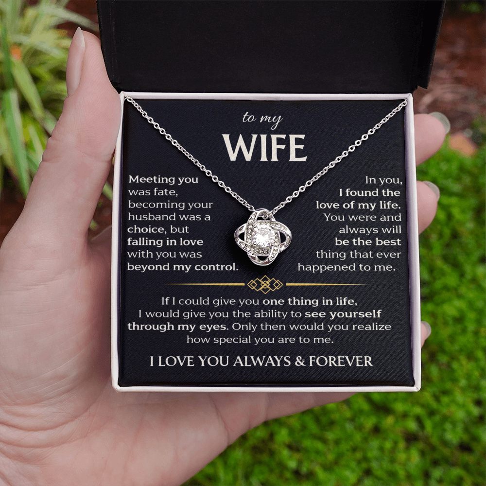 To My Wife - Love Knot Necklace