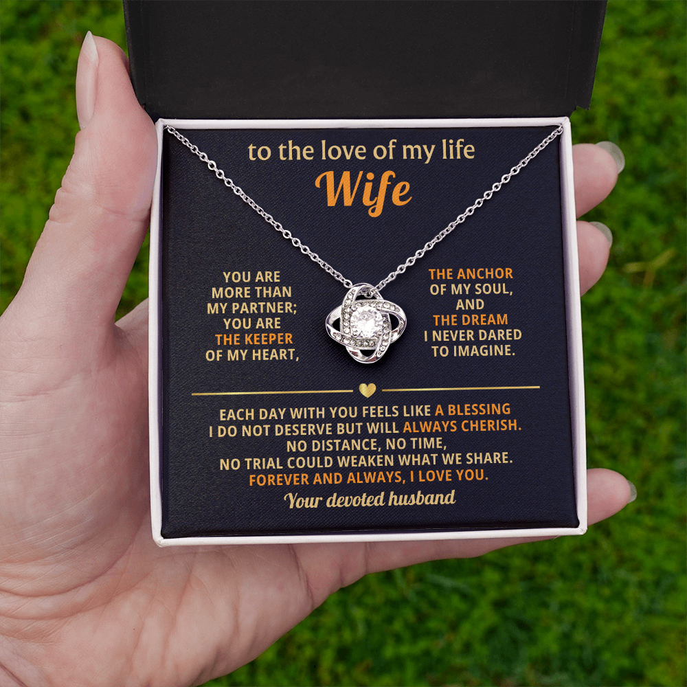 To The Love of My Life - You Are More Than My Partner - Love Knot Necklace - INCLUDES FREE SHIPPING