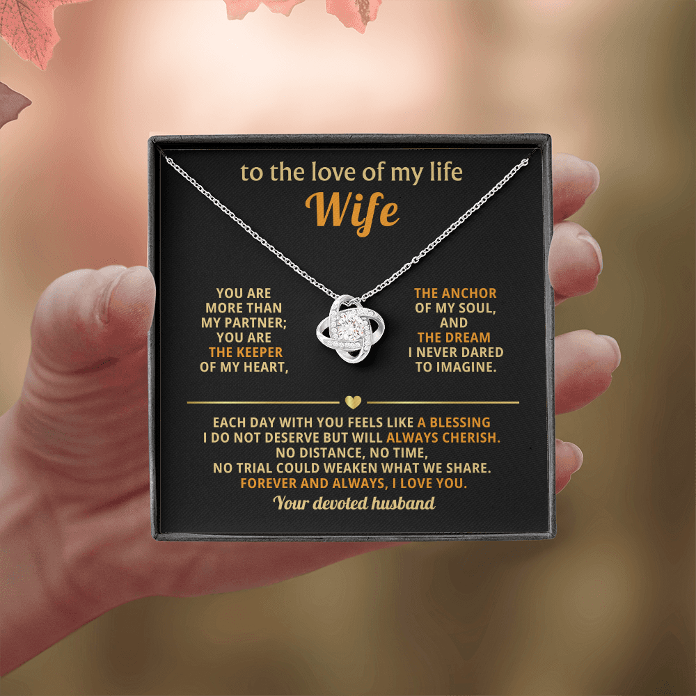 To The Love of My Life - You Are More Than My Partner - Love Knot Necklace - INCLUDES FREE SHIPPING