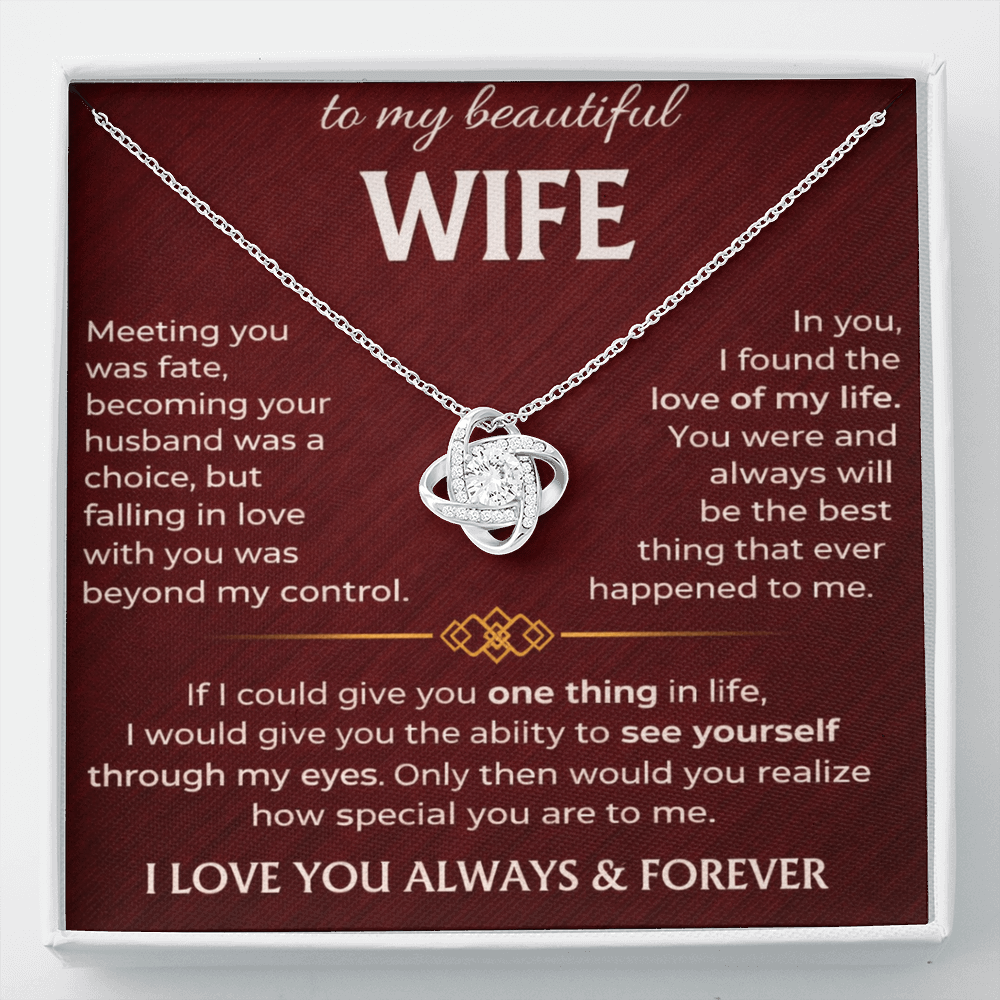 To My Beautiful Wife - Meeting You Was Fate - Necklace