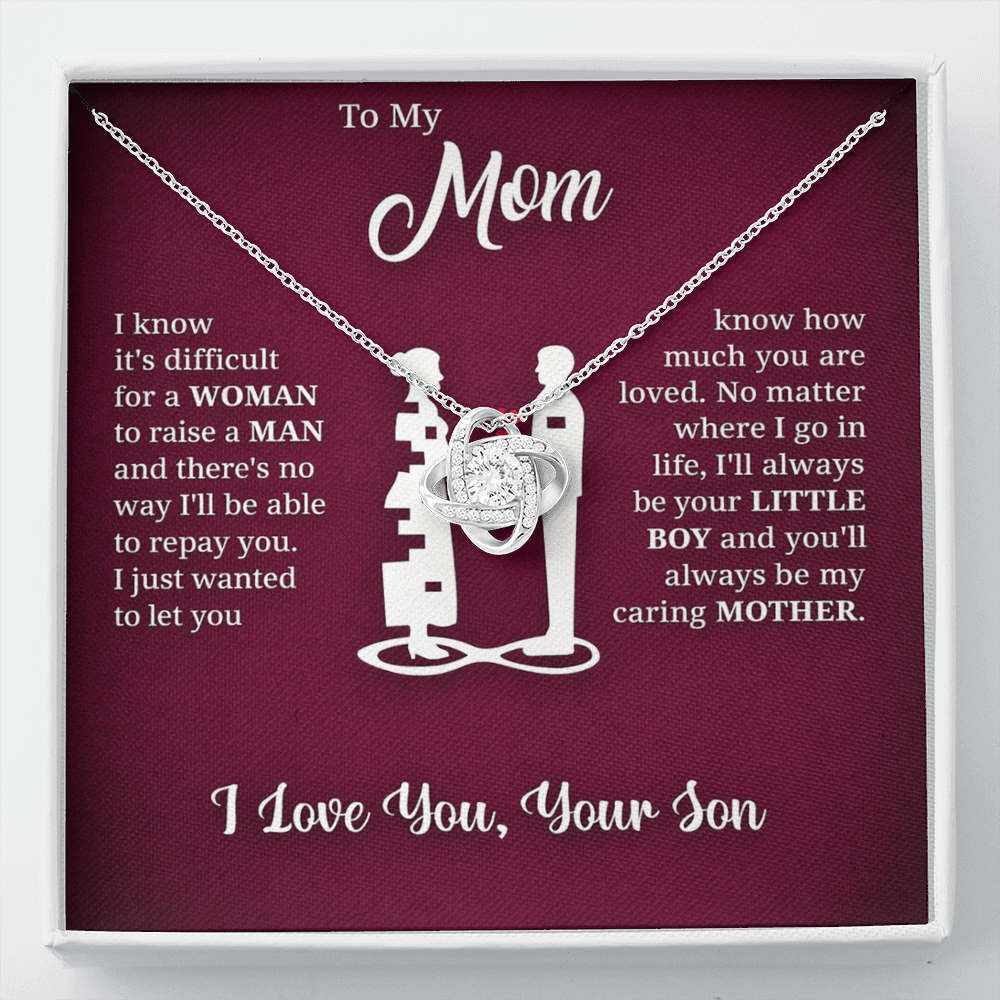 [Almost Sold Out] Mom - I Love You - Love Knot Necklace