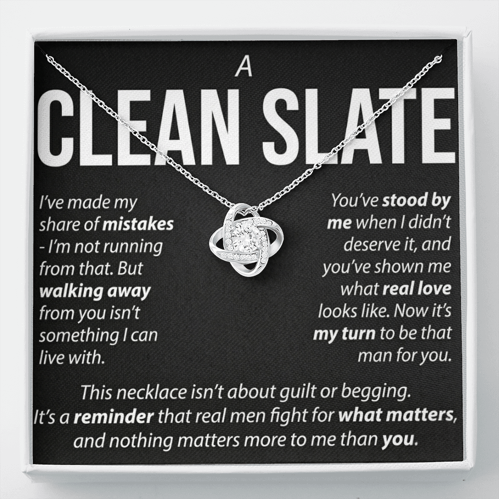 A Clean Slate - Love Knot Necklace - FREE SHIPPING INCLUDING