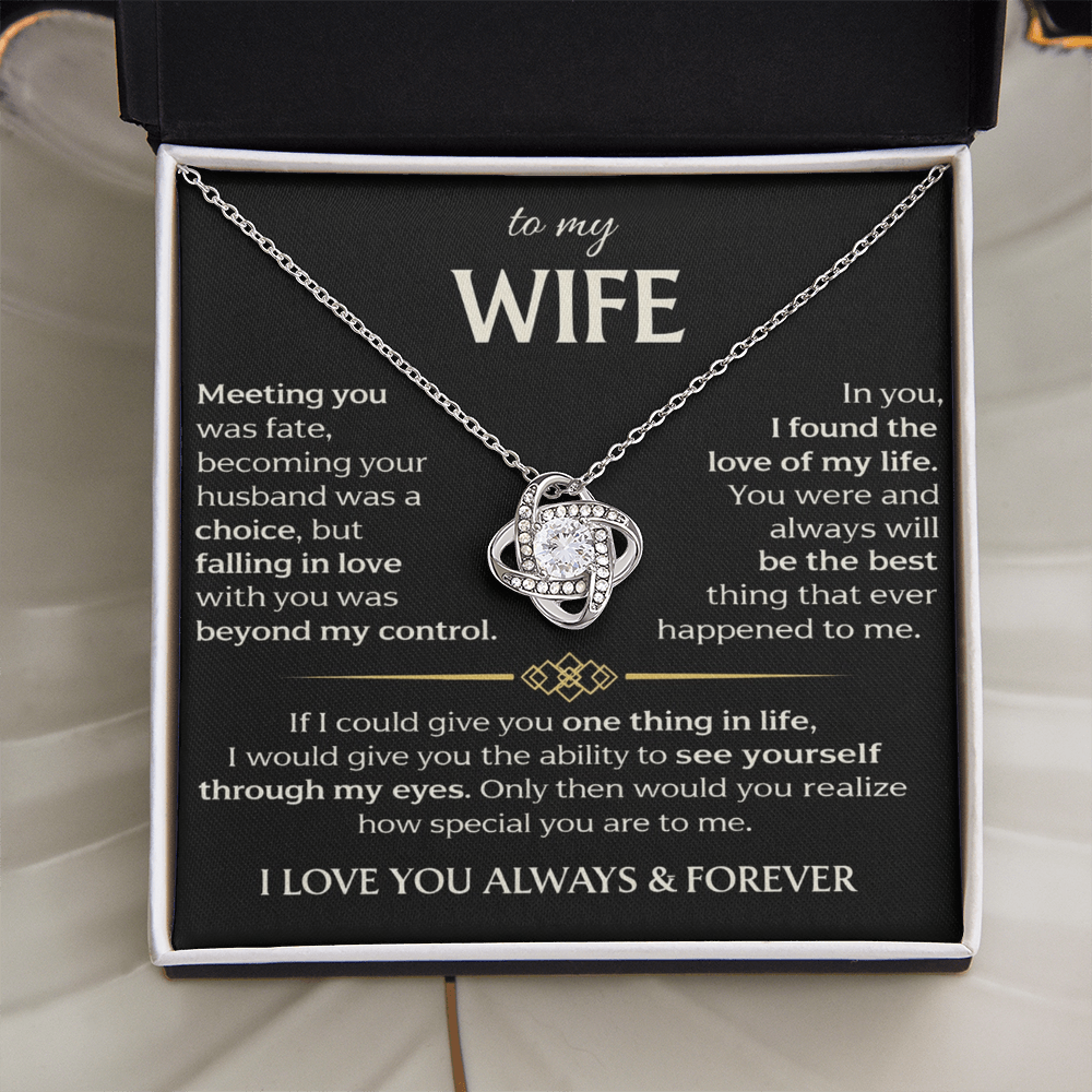 To My Wife - Love Knot Necklace
