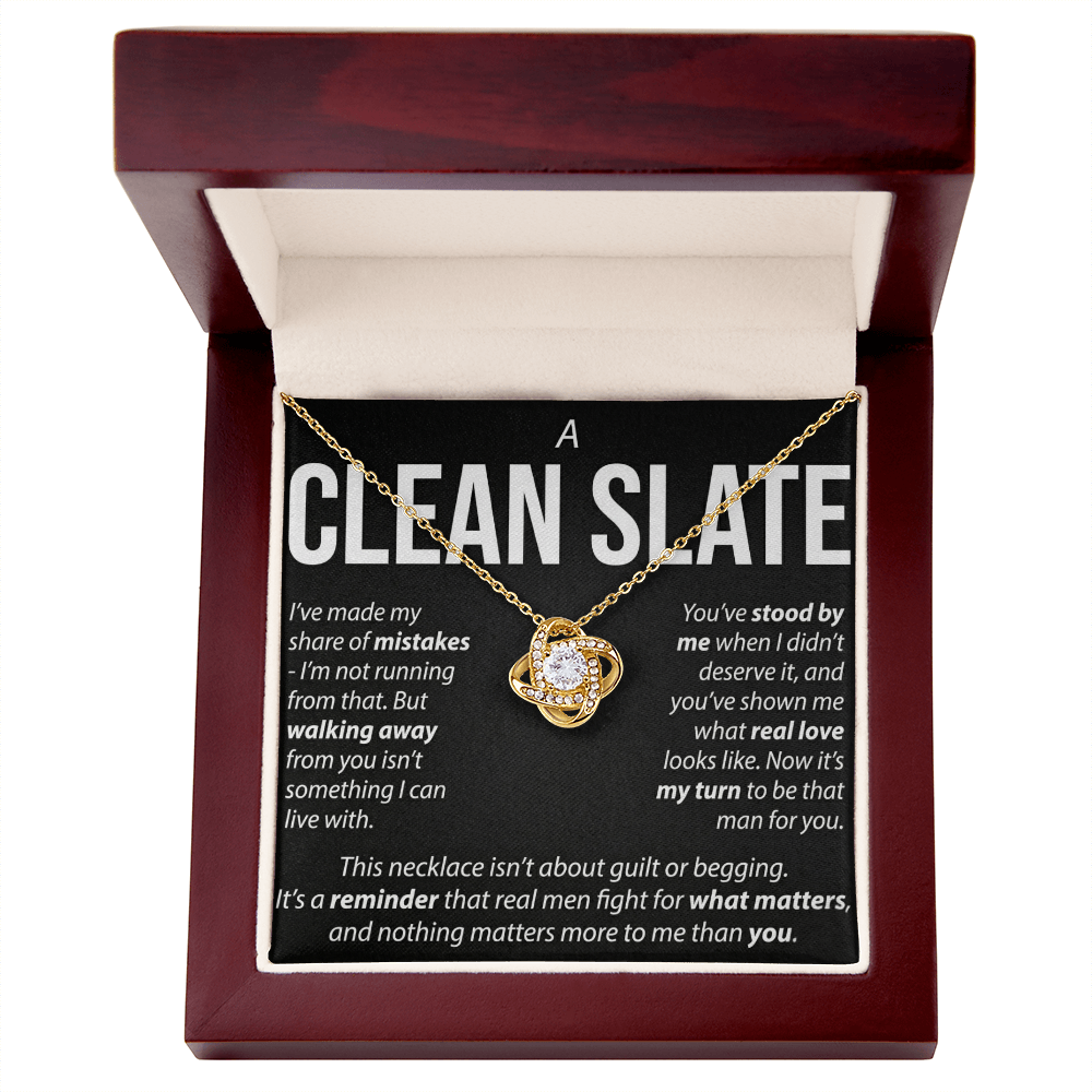 A Clean Slate - Love Knot Necklace - FREE SHIPPING INCLUDING