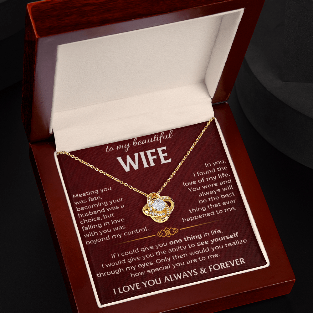 To My Beautiful Wife - Meeting You Was Fate - Necklace