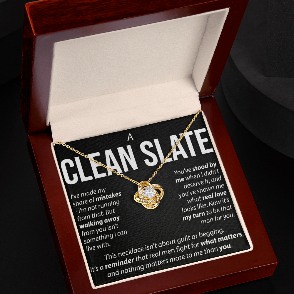 A Clean Slate - Love Knot Necklace - FREE SHIPPING INCLUDING