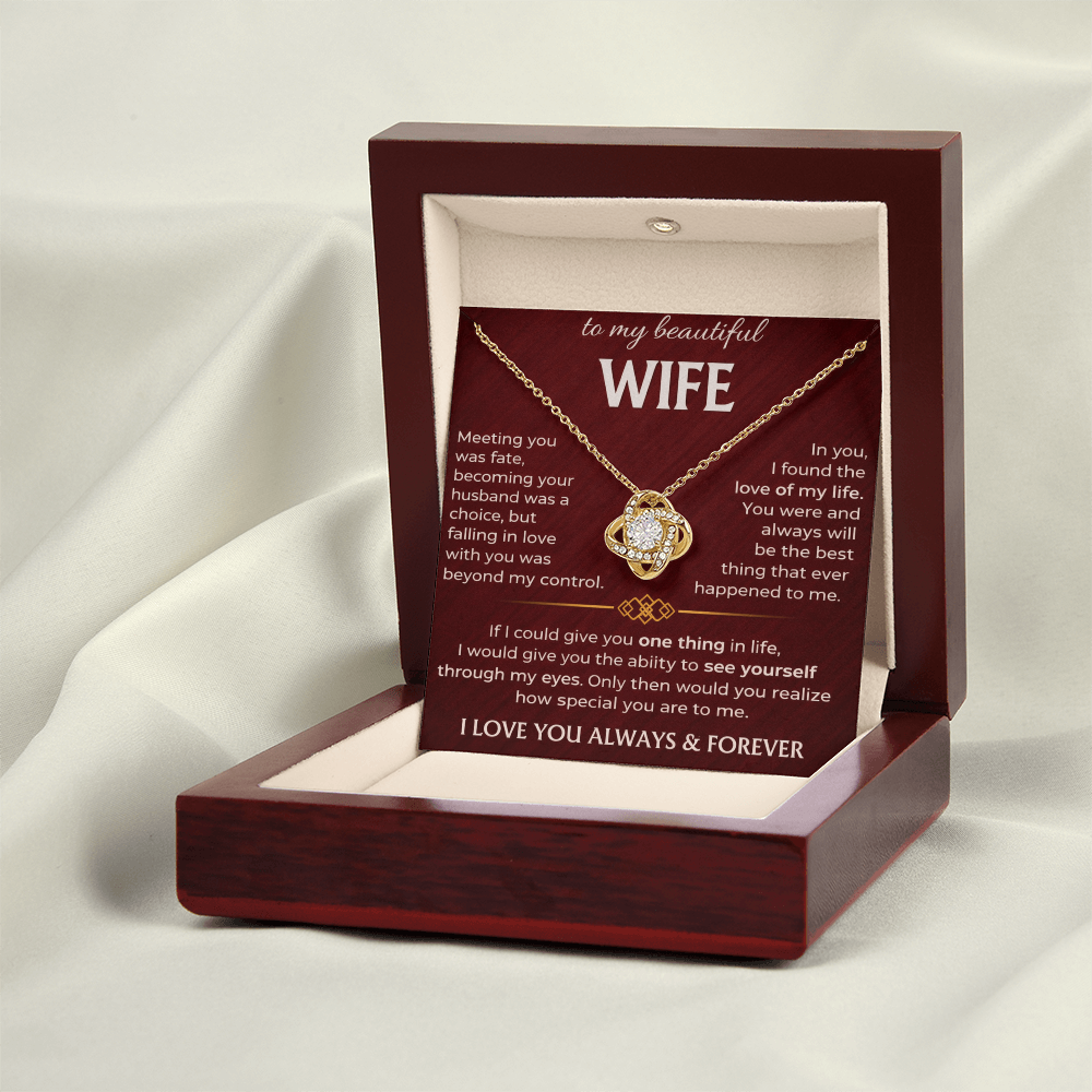 To My Beautiful Wife - Meeting You Was Fate - Necklace
