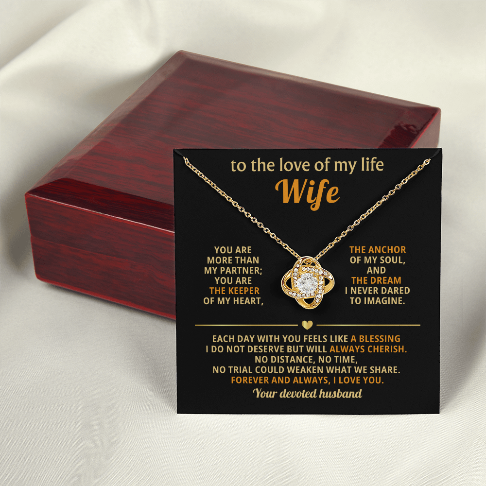 To The Love of My Life - You Are More Than My Partner - Love Knot Necklace - INCLUDES FREE SHIPPING