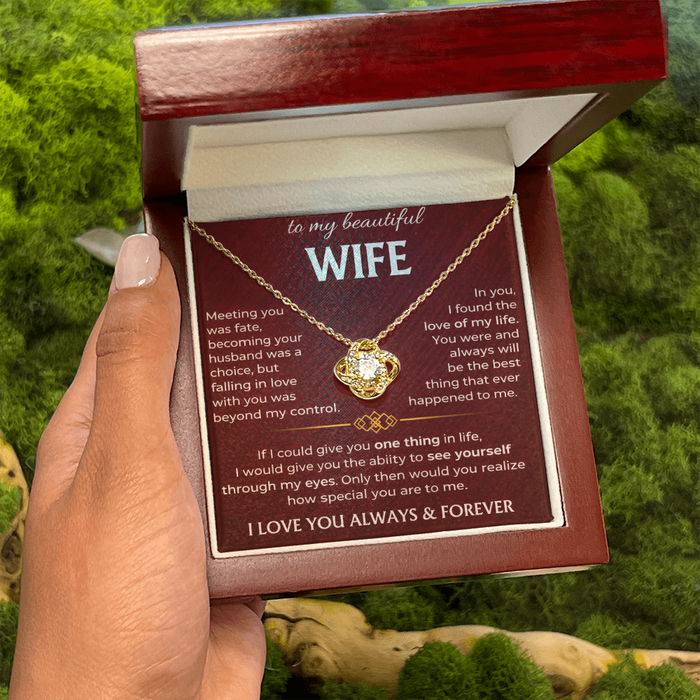 To My Beautiful Wife - Meeting You Was Fate - Necklace
