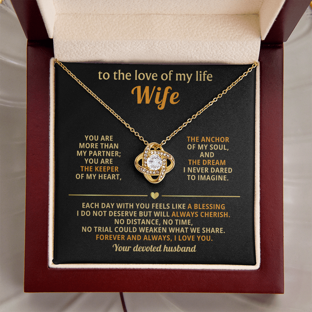 To The Love of My Life - You Are More Than My Partner - Love Knot Necklace - INCLUDES FREE SHIPPING