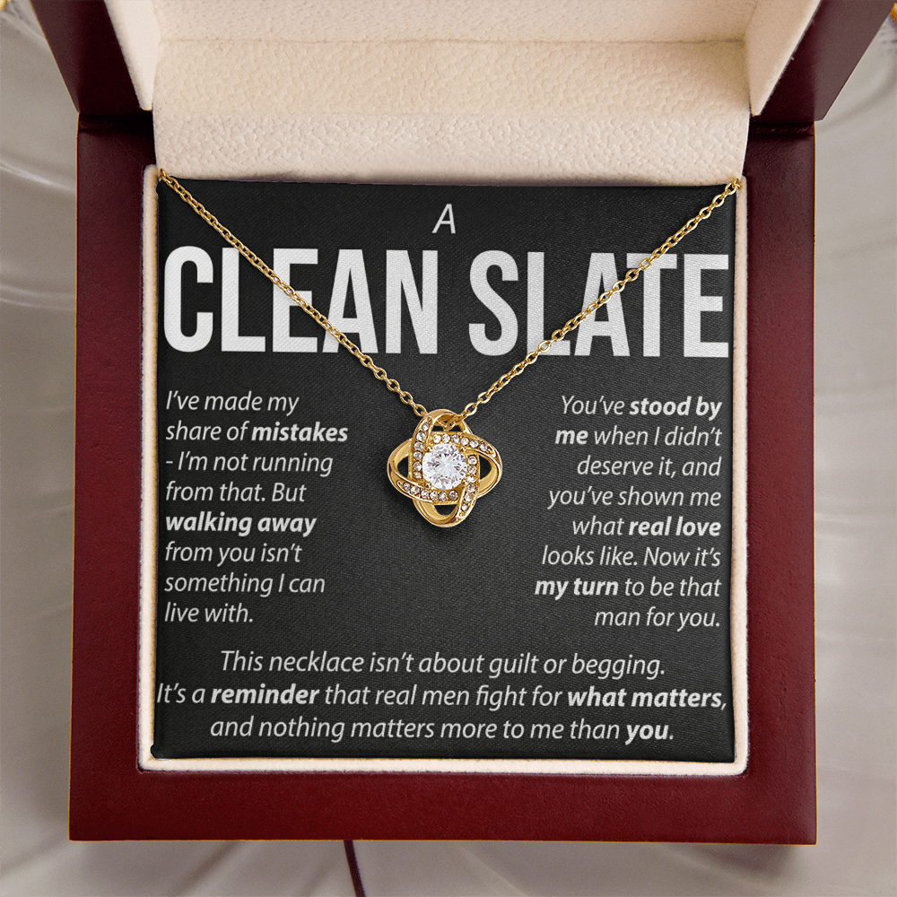 A Clean Slate - Love Knot Necklace - FREE SHIPPING INCLUDING
