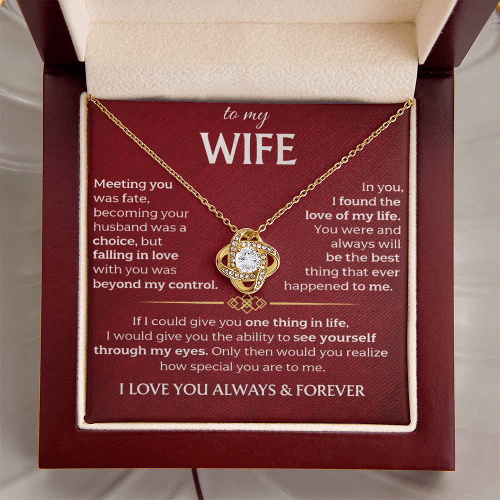 To My Wife - Meeting You Was Fate - Necklace