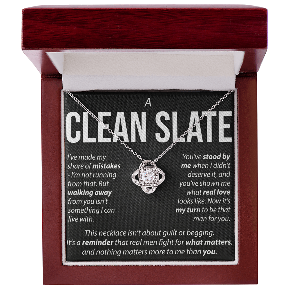 A Clean Slate - Love Knot Necklace - FREE SHIPPING INCLUDING