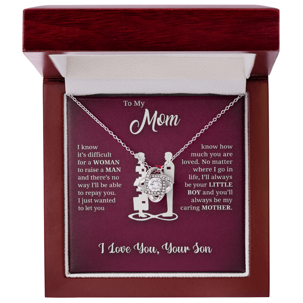[Almost Sold Out] Mom - I Love You - Love Knot Necklace