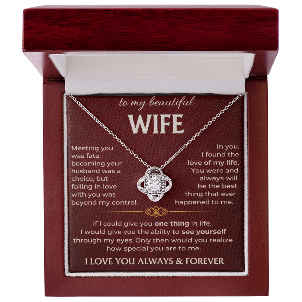 To My Beautiful Wife - Meeting You Was Fate - Necklace